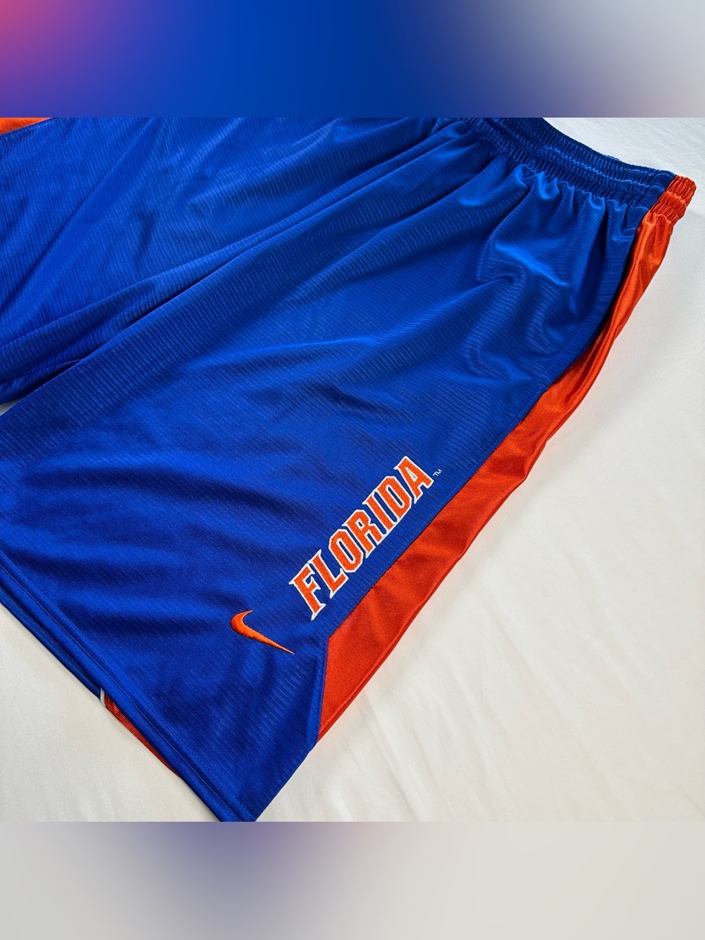 Nike Dri-FIT Florida Gators Basketball Shorts Mens L Blue Orange NCAA Athletic